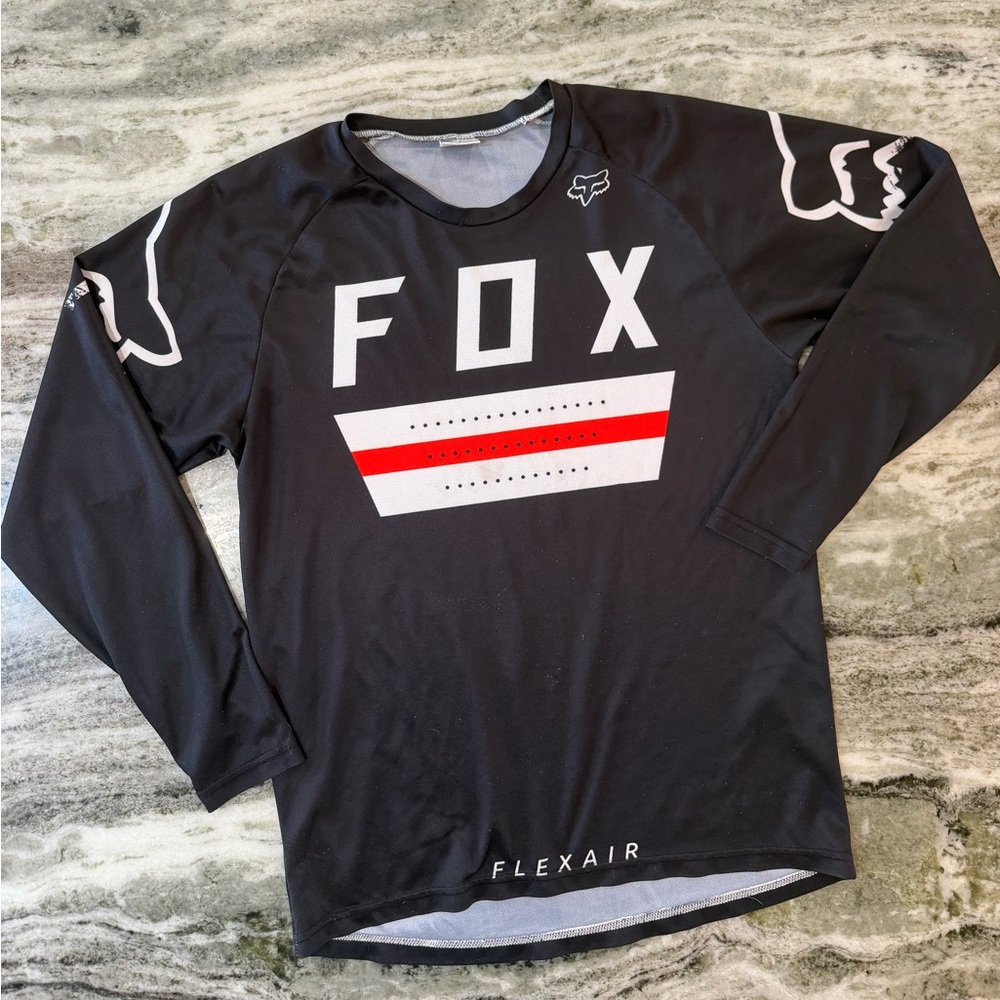Fox Racing Men's Black and White Long Sleeve Jersey